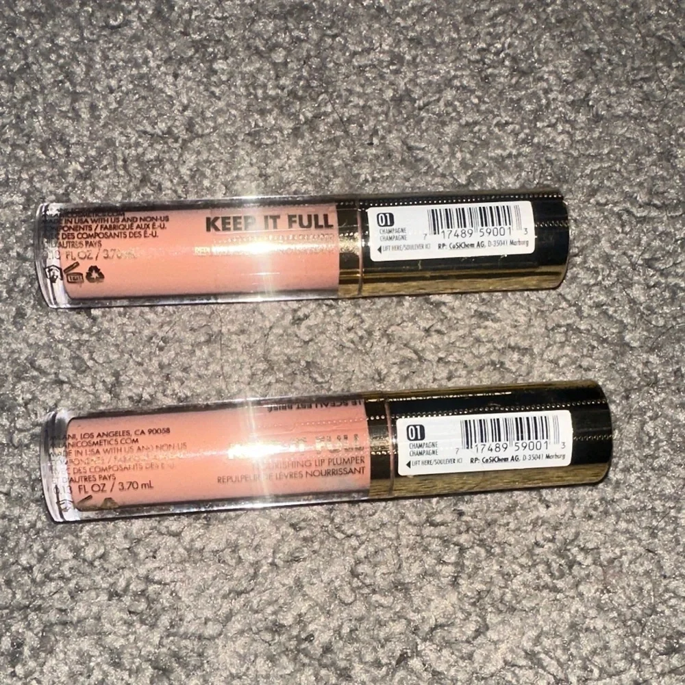 Milani Nude Peach Liquid Lip Gloss Duo - champagne